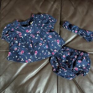 🩷GAP Navy Floral 3-piece Set💙